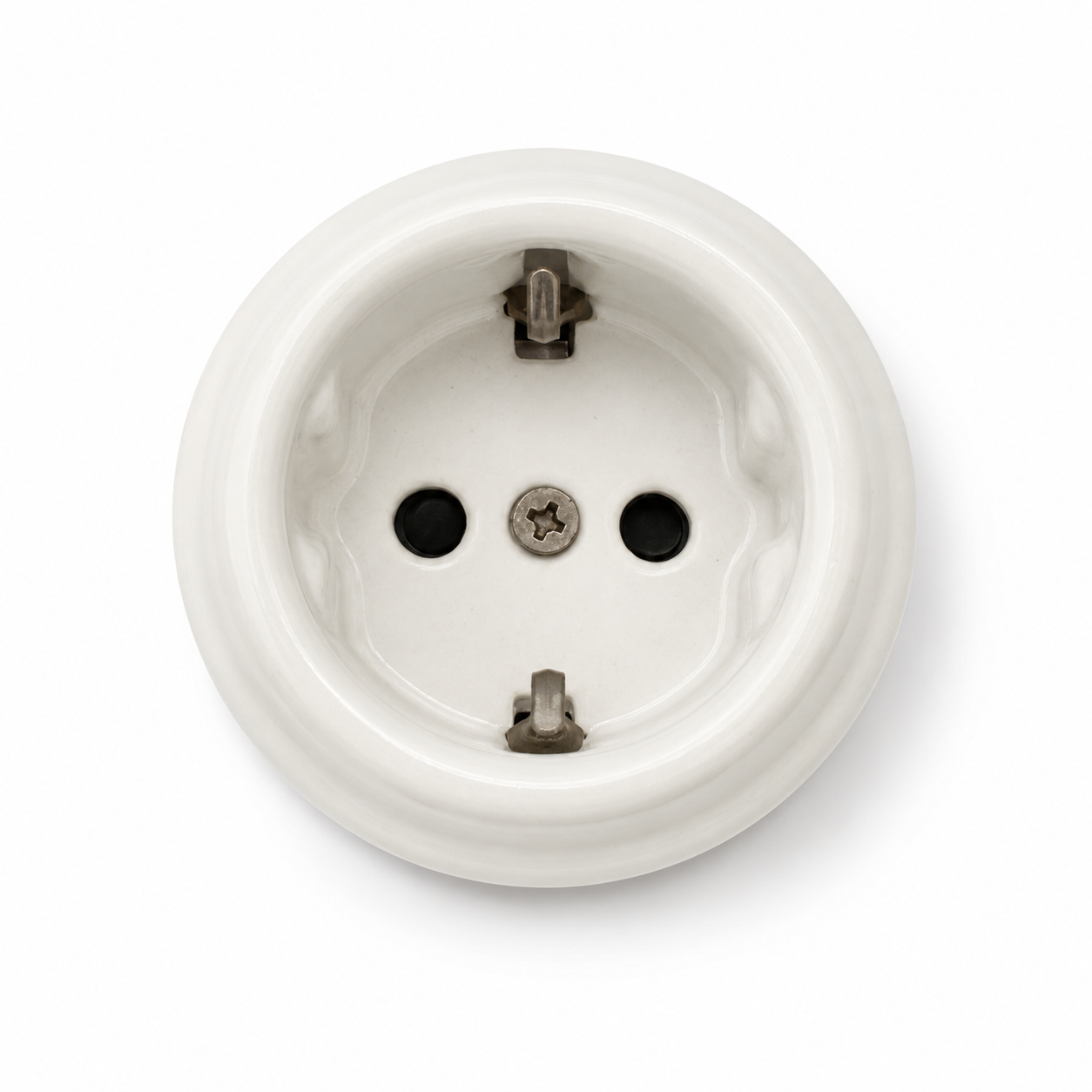 Surface-Mounted Ceramic Schuko Socket Outlet
