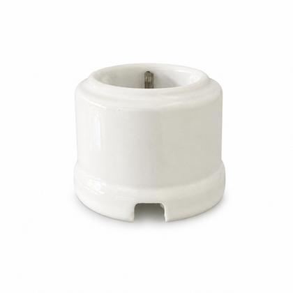 Surface-Mounted Ceramic Schuko Socket Outlet