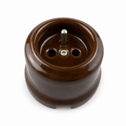 Surface-Mounted Ceramic French Socket Outlet