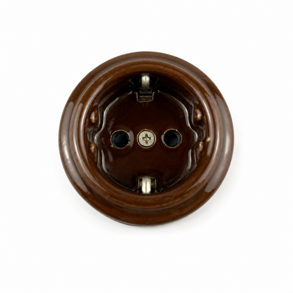 Surface-Mounted Ceramic Schuko Socket Outlet
