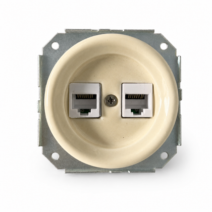 Flush-Mounted Ceramic Data & Telephone Module