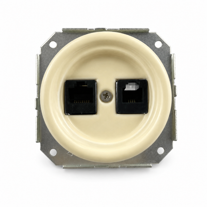 Flush-Mounted Ceramic Data & Telephone Module