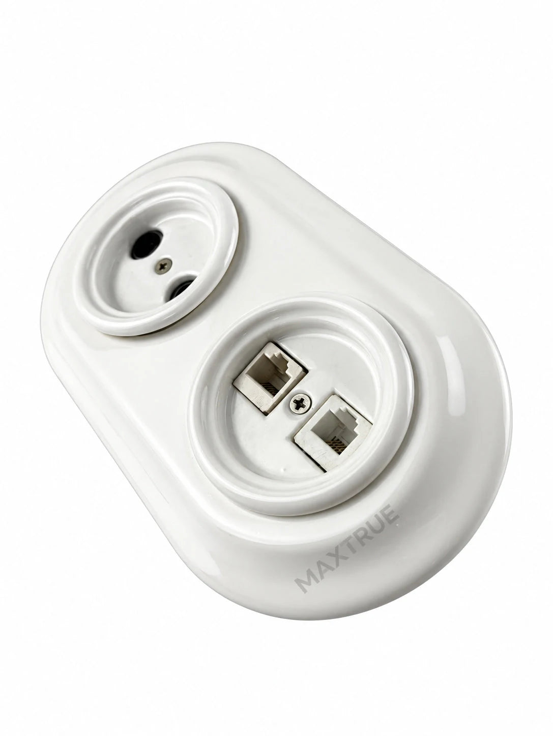 Two-gang flush — Power & data